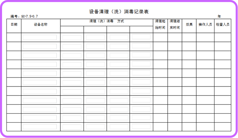 白酒行業(yè)的生產(chǎn)管理-oa設(shè)備清理(洗)消毒記錄 白酒行業(yè)的生產(chǎn)管理-oa設(shè)備清理(洗)消毒記錄